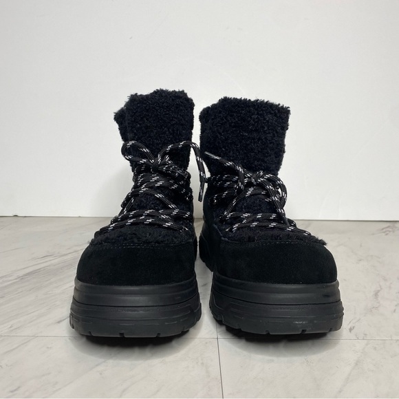 New! BP Summit Faux Fur Black Chunky Boot 8.5 - Picture 2 of 15
